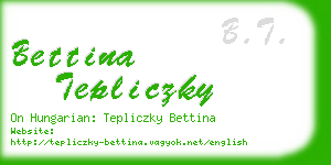 bettina tepliczky business card